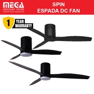 SPIN QUINCY | ESPADA 43/52/60-INCH SMART CEILING FAN + OPTIONAL DIMMABLE LED
