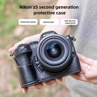 Camera bag for Nikon Z5 second generation protective cover Z5ii leather case base protective shell c