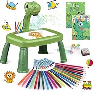 Dinosaur Drawing Projector Table Set for Kids Boys Include Dinosaur Art Supplies, Doodle Sketcher Ta