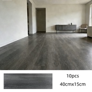10 pcs 15x40cm wood grain PVC floor tiles self-adhesive wear-resistant flooring suitable for bedroom