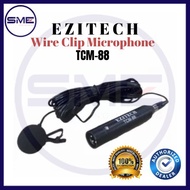 Ezitech TCM-88 Phantom Powered Wired Lavalier Clip Microphone with Lapel Clip Windscreen