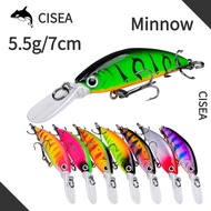 CISEA F12 5.5g Slow Sink Minnow 7cm - Triggers Reaction Strikes Even on Tough Days | Reliable for Pe