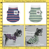 Pet Clothes Dog Lapel Shirt Cotton T Shirt Fake Two piece Striped Medium and Small Dog Two legged Cl