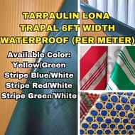 ♞Lona 6FT PVC Trapal Per Meter Waterproof Tarp Lona Makapal Cover Camping Tarp