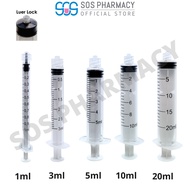 Primes Disposable Syringe Luer Lock 1 Pieces (1ml/3ml/5ml/10ml/20ml)