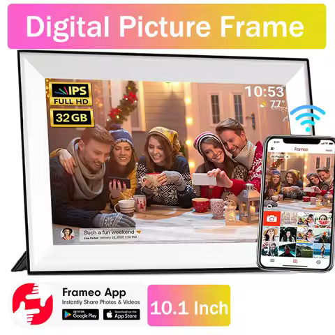 Frameo 10.1 Inch WiFi Digital Picture Frame 1280x800 HD IPS Touch Screen Digital Photo Frame Electro