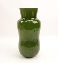 老日本 早期老東西 玻璃 VENINI 綠色 造型 花瓶 擺件  特價七天 