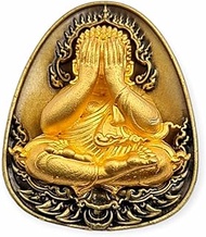 Magic Thai Amulet Phra Pidta Plodnhee Back with Yant Na Lucky Buddha Charm Lp Toh Genuine Authentic 