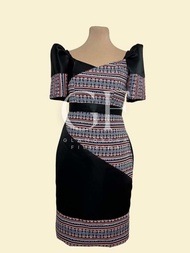 Asymmetrical Modern Filipiniana Dress — Ethnic Design | Glamorosa Filipina