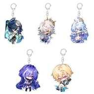 Game Honkai Star Rail Xianyun Aventurine Black Swan Acheron Raiden Bosenmori Mei Stand Model Keychai