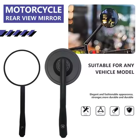 Motorcycle Rearview Mirror 8mm 10mm Retro Round Side Mirrors Parts For Honda CM 300 500 CBF190TR CB1