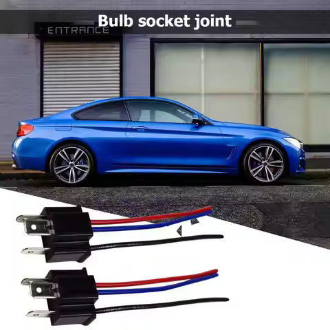 1 Pair 9003 H4 Bulb Socket Wiring Wire Harness Headlight Male Plug Adapter Connector Headlamp Connec