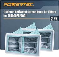 POWERTEC 2-Pack Activated Carbon Inner Filter, 1 Micron Air Filters Replacement for WEN 3410, AF916C