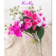 Fake flowers - 99% realistic fake rubber Phalaenopsis orchid branches for home and cafe decoration