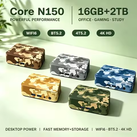 Mini PC Intel Core N150 Windows 11 Desktop Computer 16GB RAM 2TB SSD WiFi6 BT5.2 4K HDR Home Office 