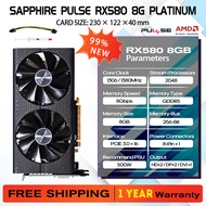 Used SAPPHIRE PULSE RX580 8G PLATINUM GDDR5 256-Bit Graphics card