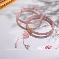 Imitation jade bracelets set for women pendant bangles Chinese fashion jewelry accessories