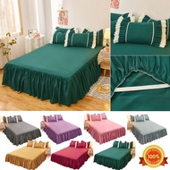 Bed Skirts Red/Purple Bed Skirt Twin Queen King Bedsheet with Skirt(150 x 200cm/180 x 220cm/200 x 20