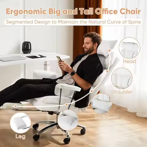 Ergonomic Executive Home Office Chair, Adjustable Desk Chair with Lumbar Support