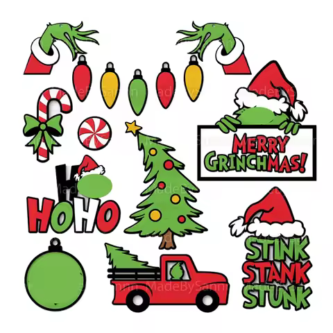 7 HoHoHo Christmas Tree Cutting Dies Happy New Year Metal Embossing Stencil DIY Scrapbook Cards Craf