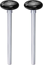 QUARKZMAN 2 x 1.8 inch nylon garage door rollers for 2 inch garage railway, 7 inch long handle, quie