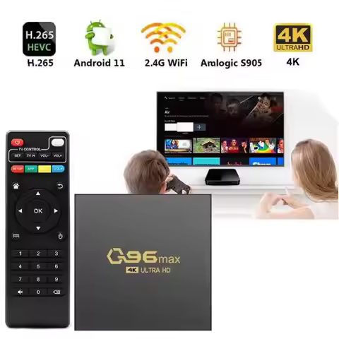 Q96 MAX Smart TV Box 4K 2.4G Wifi Set Top Box Android 10.0 1GB 8GB Media Player Amlogic S905 Quad Co