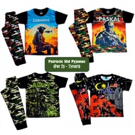 READY STOCK (2Y-7Y) MILITARY Cotton Kids Pajamas - Pyjamas Sleepwear Boys Baju Tidur Askar Budak Kan