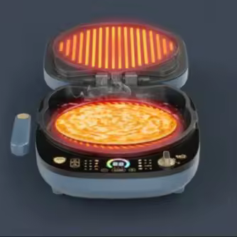 Electric baking pan household double-sided heating deepened enlarged baking pan electric frying pan 