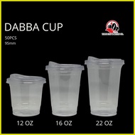 ✷ Dabba Cup with Strawless Lid / PP CUP 50pcs