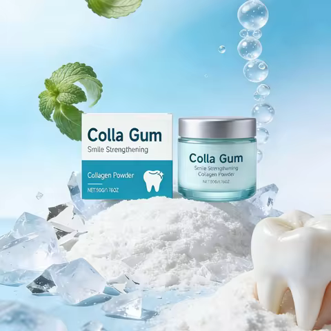 Collagen Whitening Tooth Powder for Brushing Teeth Dental Plaque Remover Fresh Breath Dental Caries 