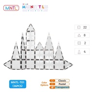 MNTL 36pcs Transparent Magnetic Tiles