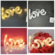 LOVE Letter Light uses batteries