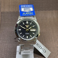 Seiko 5 SNKK17J1 Automatic Stainless Steel Black Dial Analog Day Date Men's Japan Watch