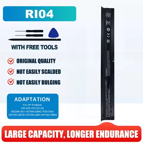 RI04 14.8V Laptop Battery For HP ProBook 450 455 470 G3 G4 HSTNN-Q94C HSTNN-PB6Q HSTNN-DB7B RI06XL 8