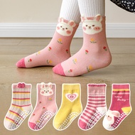 Girls Socks Non Slip Kids Socks Cotton Socks Medium Tube Socks Trampoline Socks Cotton Socks