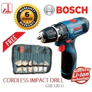 Bosch GSB 120-LI Professional 12V Cordless IMPACT Drill/ Driver (FREE Wrap Set)
