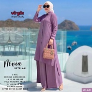 Baju Setelan Wanita Muslim Novia Set Celana Fashion Perempuan Dewasa