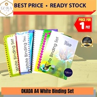 OKADA A4 White Paper Binding Set - 30's / Folio Set / Paper Binder Set / Buku Set Mengikat / PVC Cov
