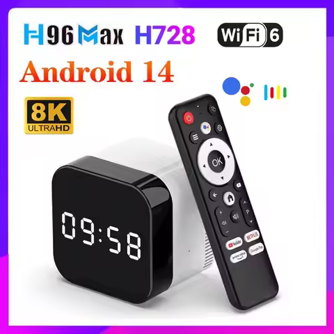 Android 14.0 Media Player H96 MAX TV Box Android 14 Allwinner H728 Octa Core Support 8K ULTRA HD 100