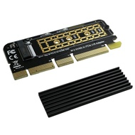 NVMe PCIe Adapter with Heat Sink, M.2 NVMe SSD to PCI Express 3.0 Adapter Card for M Key 2230, 2242,