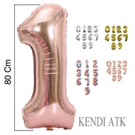 Foil Balloon Number 0-number 9-number 80cm High