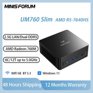 MINISFORUM UM760 Slim Mini PC AMD Ryzen 5 7640HS Dual DDR5 Windows 11 Gaming Computer