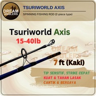 Tsuriworld Axis 7 Feet 15-40lb 2-Piece Spinning Fishing Rod Joran Ikan Torikumu Kotai