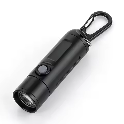 BORUiT Mini EDC Keychain Flashlight LED Type-C Rechargeable Zoom Flashlight Outdoor Lamp Camping Lan