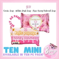 G21 MINI COMBO SOAP Golden Dust + Kojic Papaya Honey Oatmeal Duo 60g Soap PER PACK OF TEN SOAPS