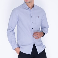 4800 Ospan Kemeja Formal Kantor Pria Lengan Panjang Slimfit soft blue Polos Murah