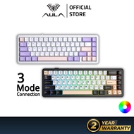 AULA F65 Mechanical Keyboard 67 Keys 3mode Hot Swappable RGB Customized Light 62%Layout Gasket Mount