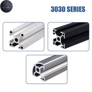 SC 3030 Aluminum Profile Extrusion Anodized Silver/Black European Standard Linear Rail Length 200mm-