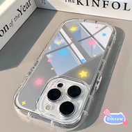 Cute Stars Mirror Phone Case For Vivo Y39 Y38 Y37 Pro Y36 Y29 Y27 Y27S Y16 Y02 Y02A Y02T Y78 Plus Y7