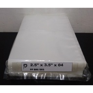 PP Clear Plastic Bag / 2.5 x 3.5 inch Clear PP 04 (0.04mm) Plastic Bag / Thin PP Bag / Jenis Nipis /
